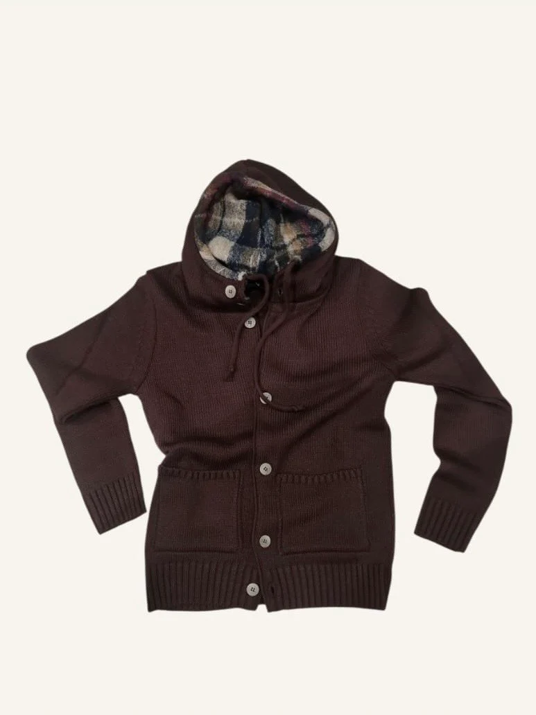 CARDIGAN CAPPUCCIO OSLO CON INTERNO IN TESSUTO - V2 - immagine 6