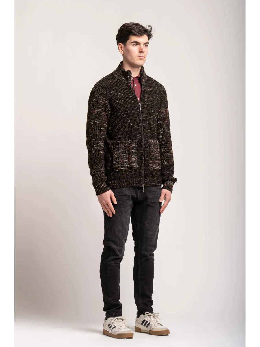 MAGLIA CON ZIP MELANGE - BL.11 - immagine 6