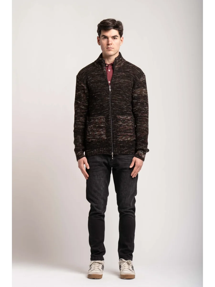 MAGLIA CON ZIP MELANGE - BL.11 - immagine 5