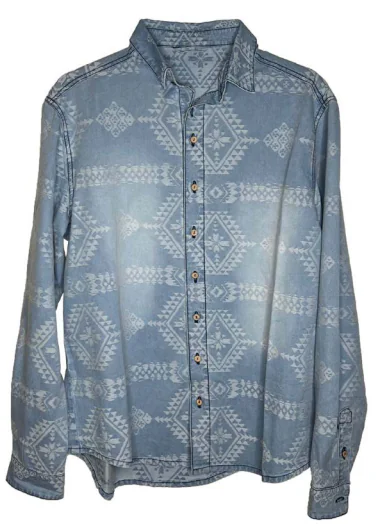 CAMICIA CHAMBRAY JACQUARD - TOOCO - immagine 2