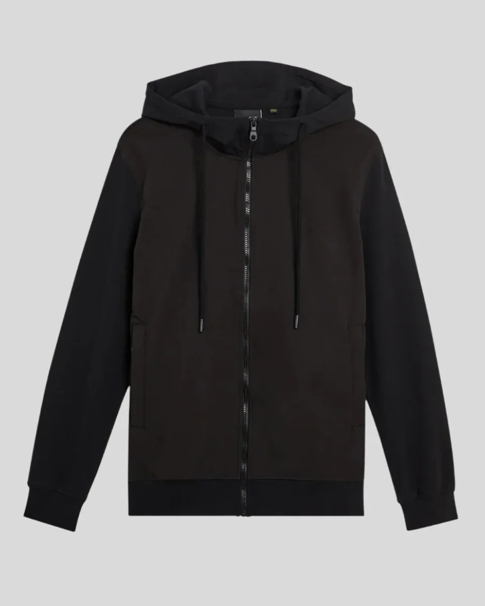 FELPA CON CAPPUCCIO SOFTSHELL CON ZIP - LYLE&SCOTT - immagine 6