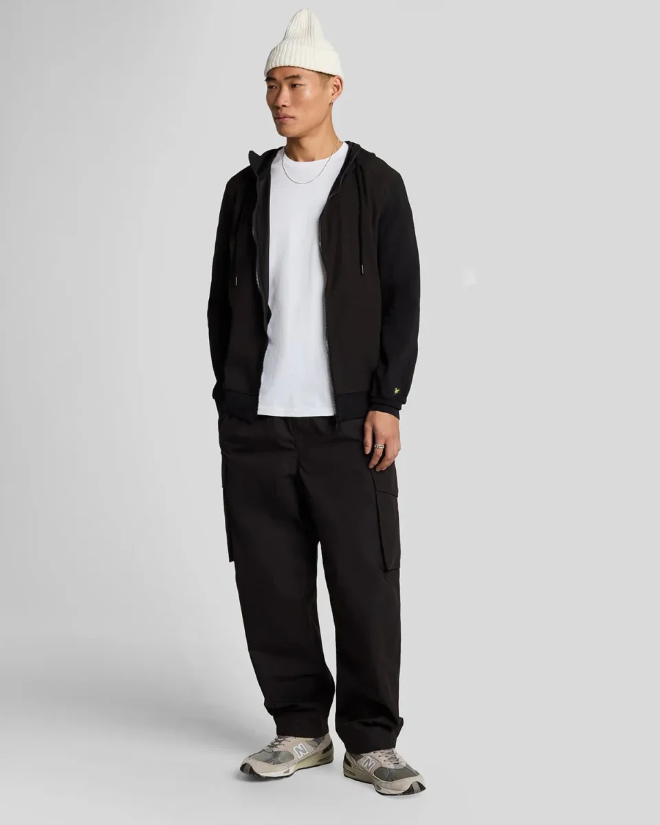 FELPA CON CAPPUCCIO SOFTSHELL CON ZIP - LYLE&SCOTT - immagine 3