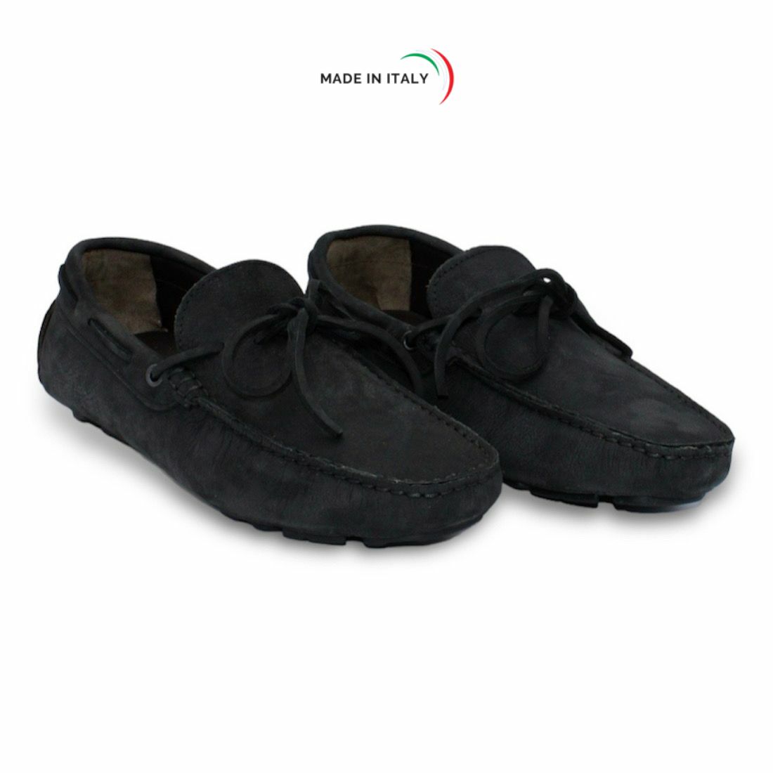 Mocassino da Uomo in nabuk colore Nero - immagine 3