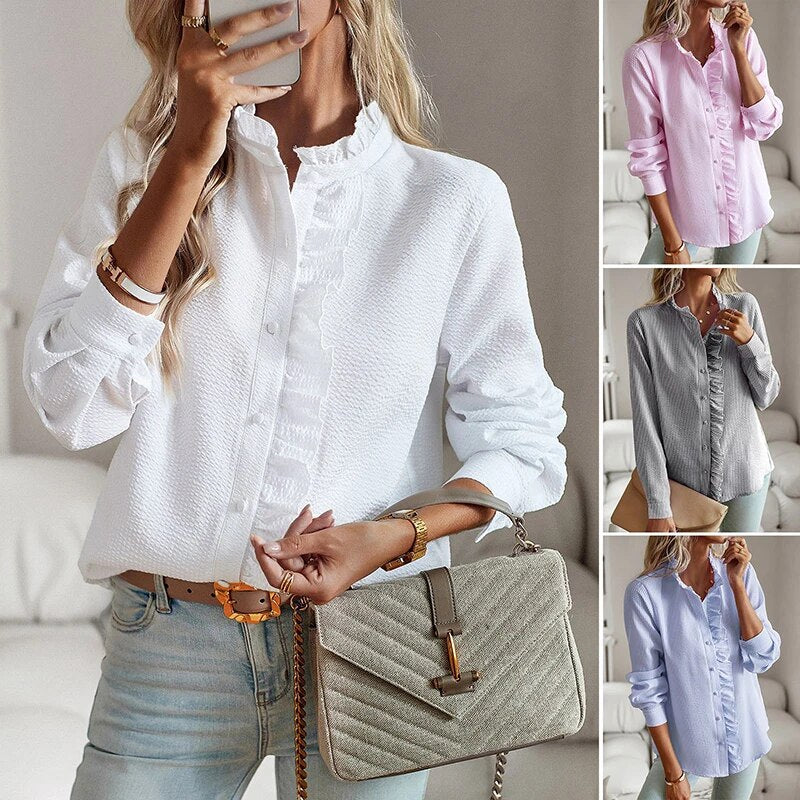 Camicia Da Donna Con Volant - immagine 6